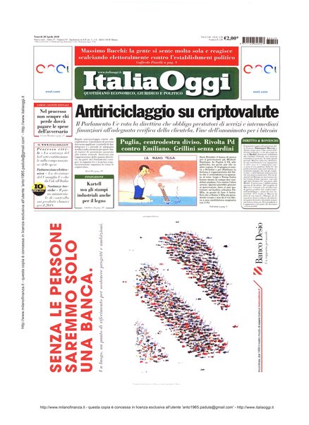 Italia oggi : quotidiano di economia finanza e politica